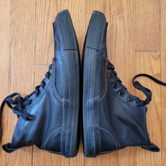Converse Chuck Taylor All Star Outsider Black Leather Moc Toe Boots 10W 8M - Picture 6 of 8